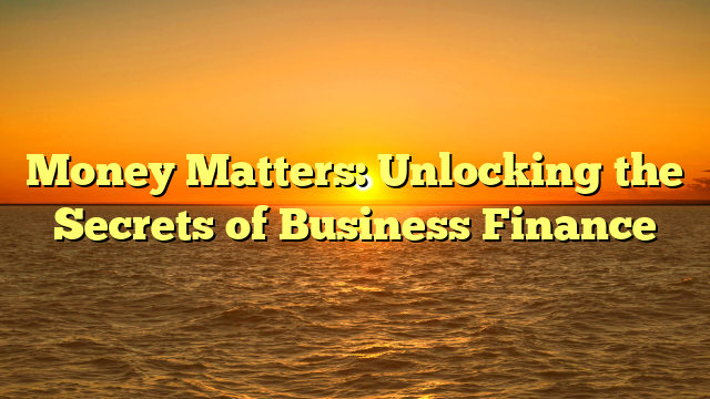 Money Matters: Unlocking the Secrets of Business Finance