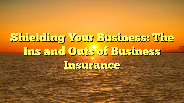 Shielding Your Business: The Ins and Outs of Business Insurance