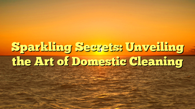 Sparkling Secrets: Unveiling the Art of Domestic Cleaning