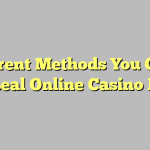 Different Methods You Could Try  Real Online Casino Deals