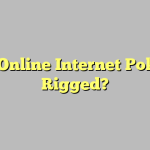 Is Online Internet Poker Rigged?